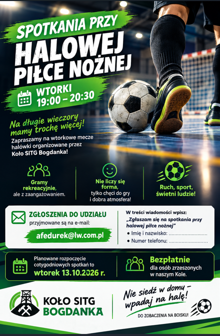 SPOTKANIA PRZY HALOWEJ PIŁCE NOŻNEJ